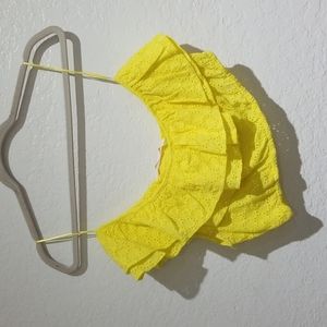 Zara Trafaluc Yellow Crop Top